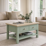 Farrow Coffee Table Washed Oak Sage from Roseland Furniture