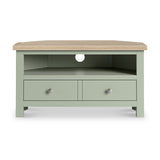 Farrow Corner TV Unit Washed Oak Sage from Roseland Furniture