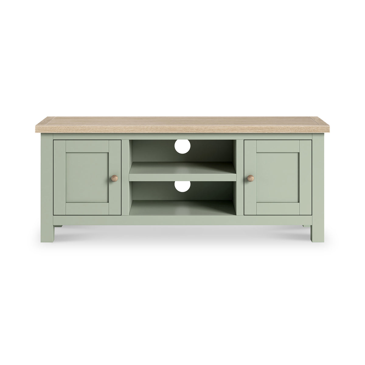Farrow 120cm TV Unit Washed Oak Sage from Roseland Furniture