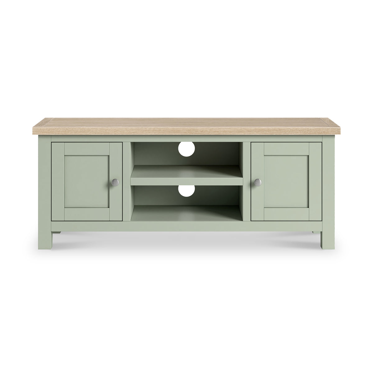 Farrow 120cm TV Unit Washed Oak Sage from Roseland Furniture