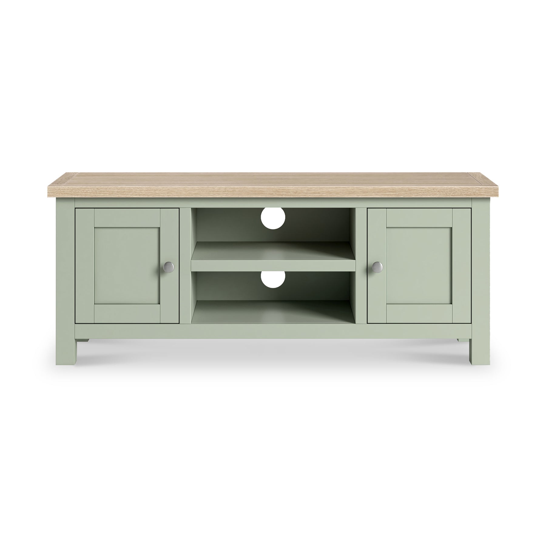 Farrow 120cm TV Unit Washed Oak Sage from Roseland Furniture
