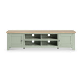 Farrow 180cm Extra Large TV Unit Washed Oak Sage from Roseland Furniture
