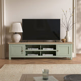 Farrow 180cm Extra Large TV Unit Washed Oak Sage from Roseland Furniture