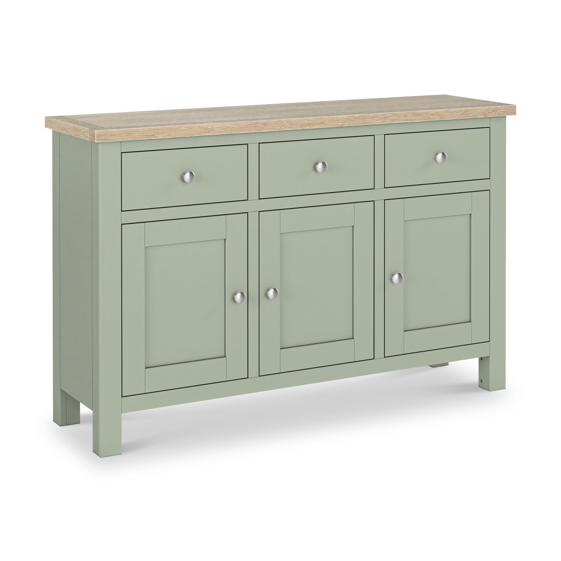 Farrow Sage Large Sideboard with metal handles from Roseland Furniture
