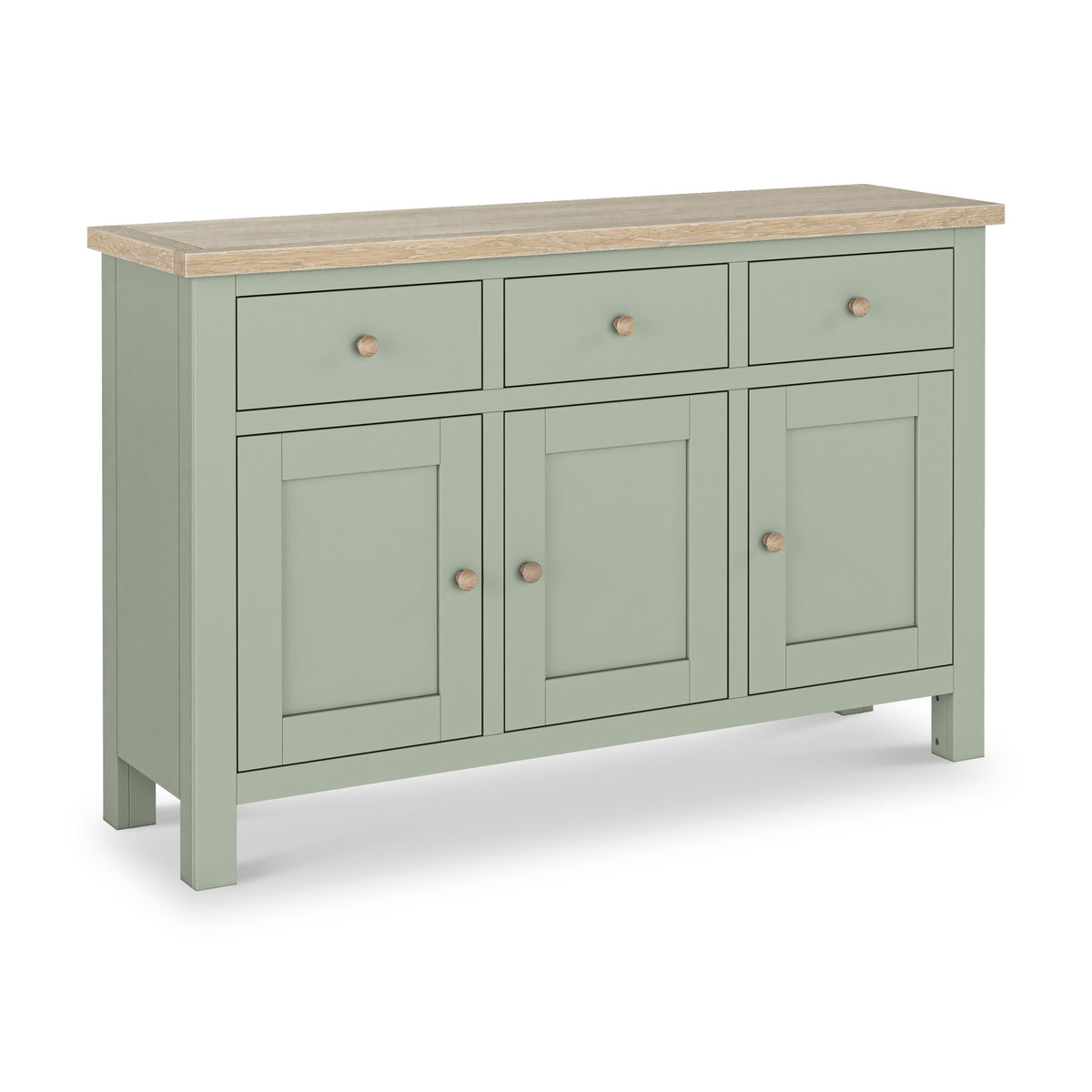 Farrow Sage Large Sideboard with wooden  handles from Roseland Furniture