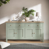 Farrow Extra Large Sideboard Washed Oak Sage from Roseland Furniture