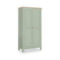 Farrow Sage Kitchen Larder Unit with washed oak top and wooden handles from Roseland Furniture