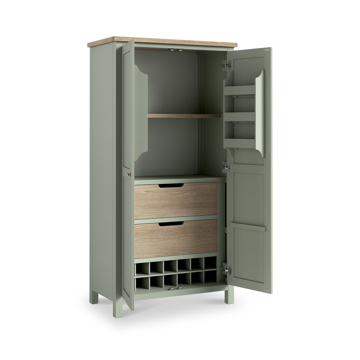 Farrow Kitchen Larder Unit Washed Oak Sage from Roseland Furniture