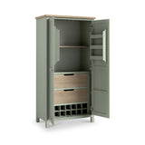 Farrow Kitchen Larder Unit Washed Oak Sage from Roseland Furniture