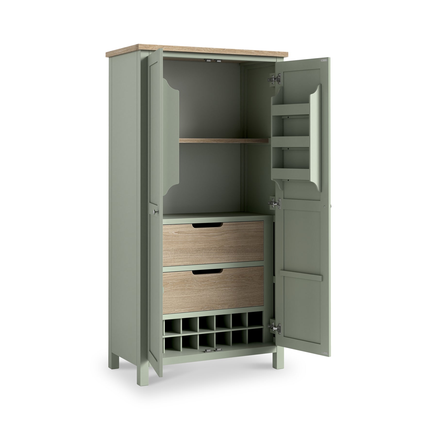 Farrow Kitchen Larder Unit Washed Oak Sage from Roseland Furniture