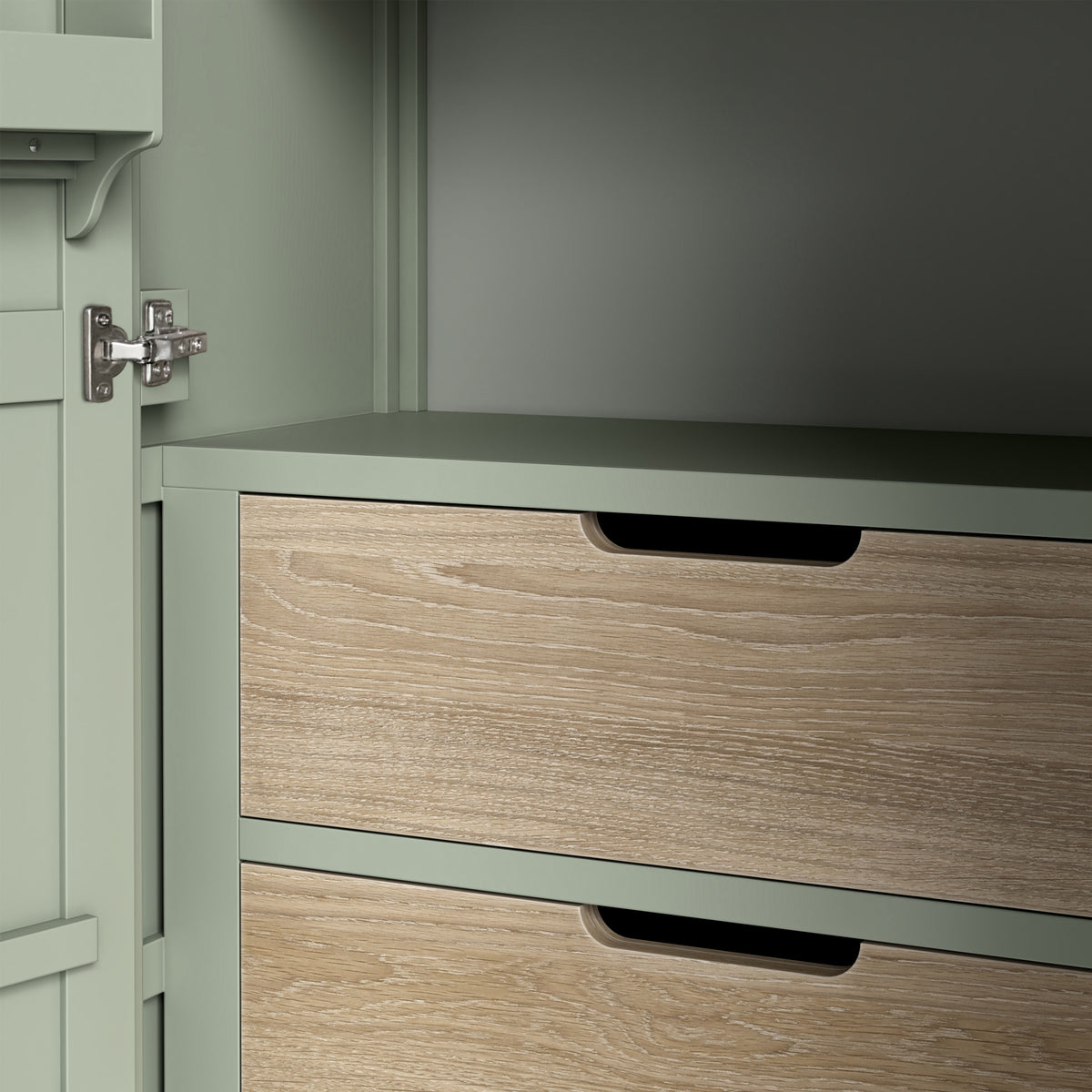 Farrow Kitchen Larder Unit Washed Oak Sage from Roseland Furniture
