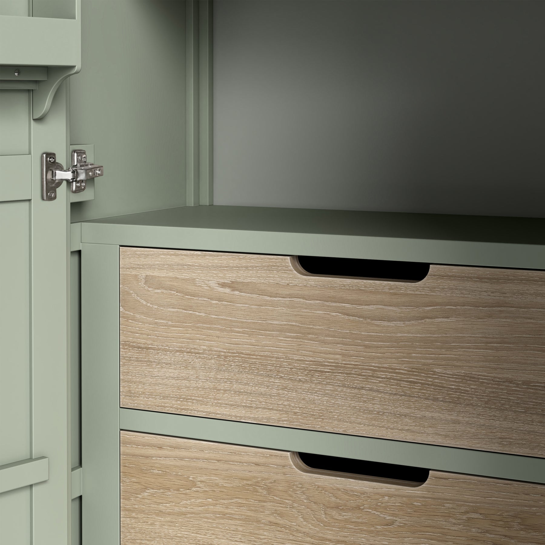 Farrow Kitchen Larder Unit Washed Oak Sage from Roseland Furniture