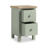 Farrow Slim Bedside Washed Oak Sage from Roseland Furniture