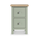 Farrow Slim Bedside Washed Oak Sage from Roseland Furniture