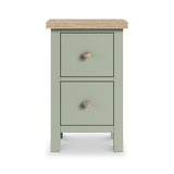 Farrow Slim Bedside Washed Oak Sage from Roseland Furniture
