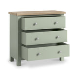 Farrow 3 Drawer Chest Washed Oak Sage from Roseland Furniture