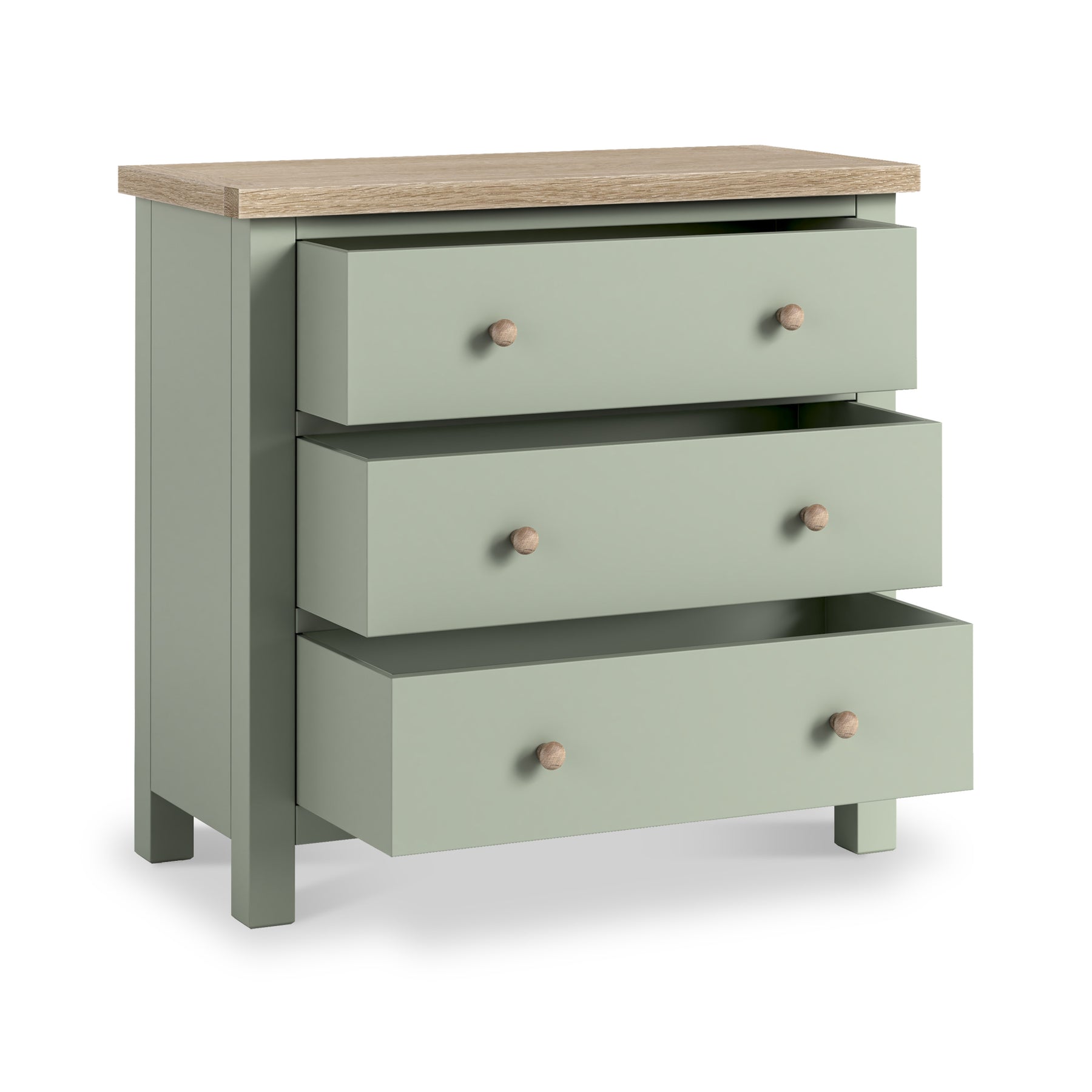 Farrow 3 Drawer Chest Washed Oak Sage from Roseland Furniture