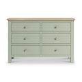 Farrow 6 Drawer Chest Washed Oak Sage from Roseland Furniture