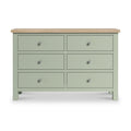 Farrow 6 Drawer Chest Washed Oak Sage from Roseland Furniture