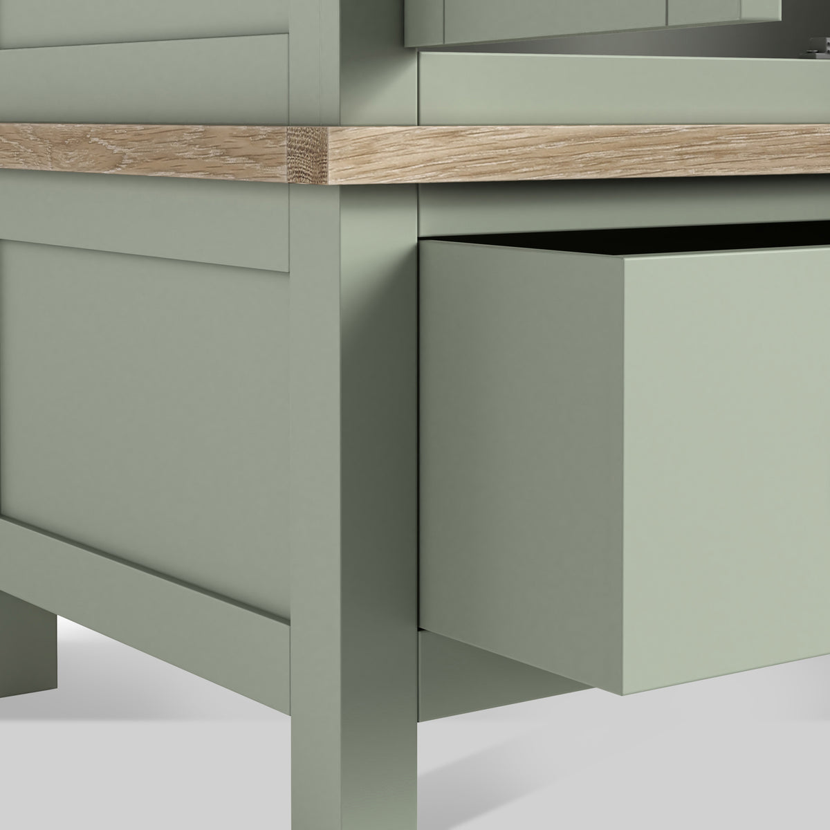 Farrow Gents Wardrobe Washed Oak Sage from Roseland Furniture