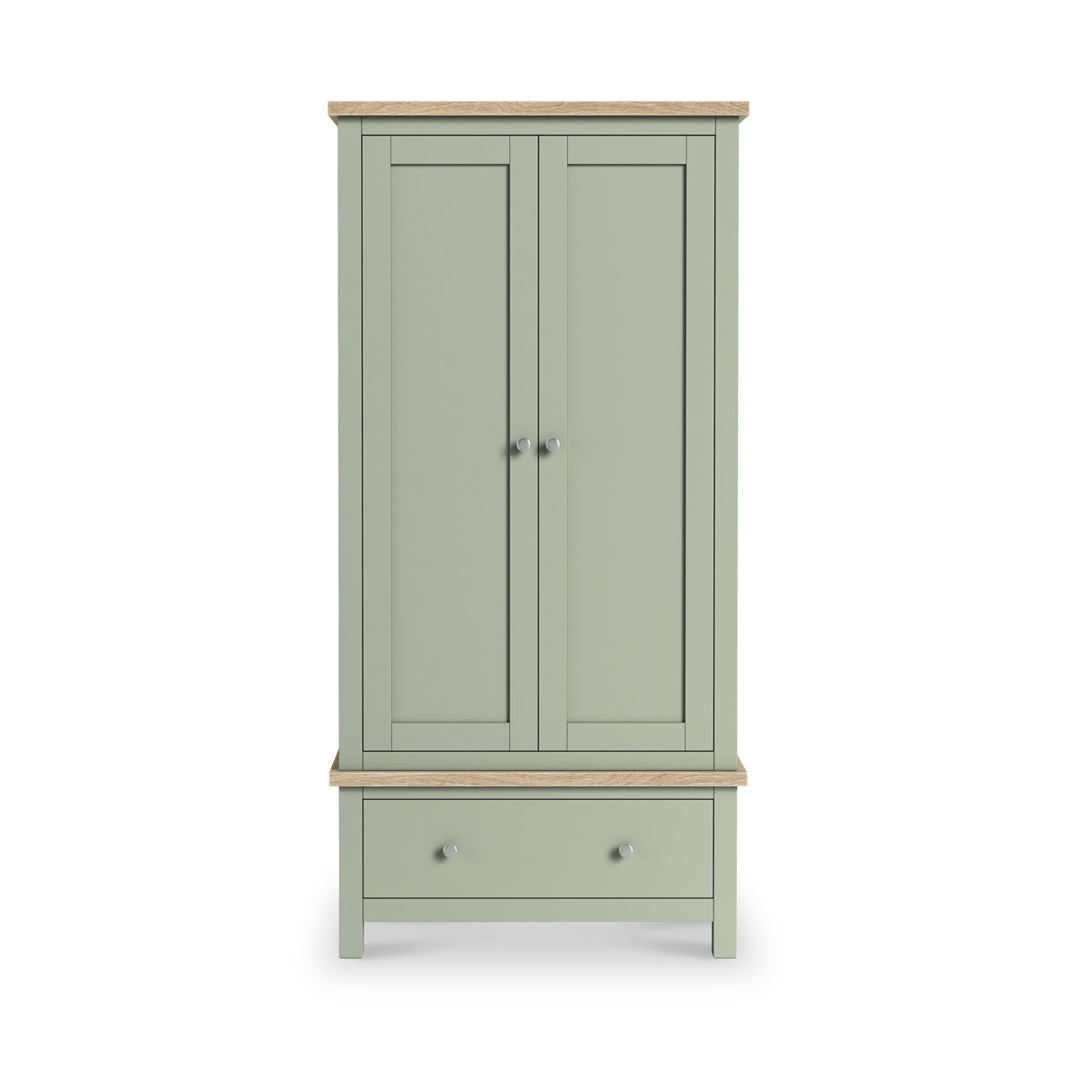 Farrow Gents Wardrobe Washed Oak Sage from Roseland Furniture