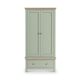 Farrow Gents Wardrobe Washed Oak Sage from Roseland Furniture
