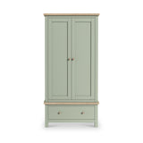 Farrow Gents Wardrobe Washed Oak Sage from Roseland Furniture