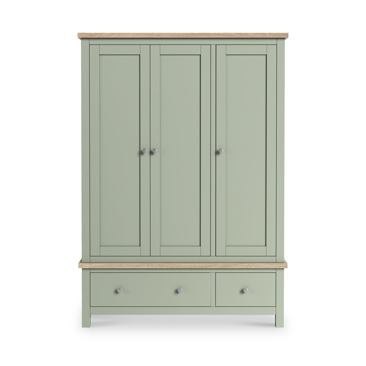 Farrow Triple Wardrobe Washed Oak Sage from Roseland Furniture