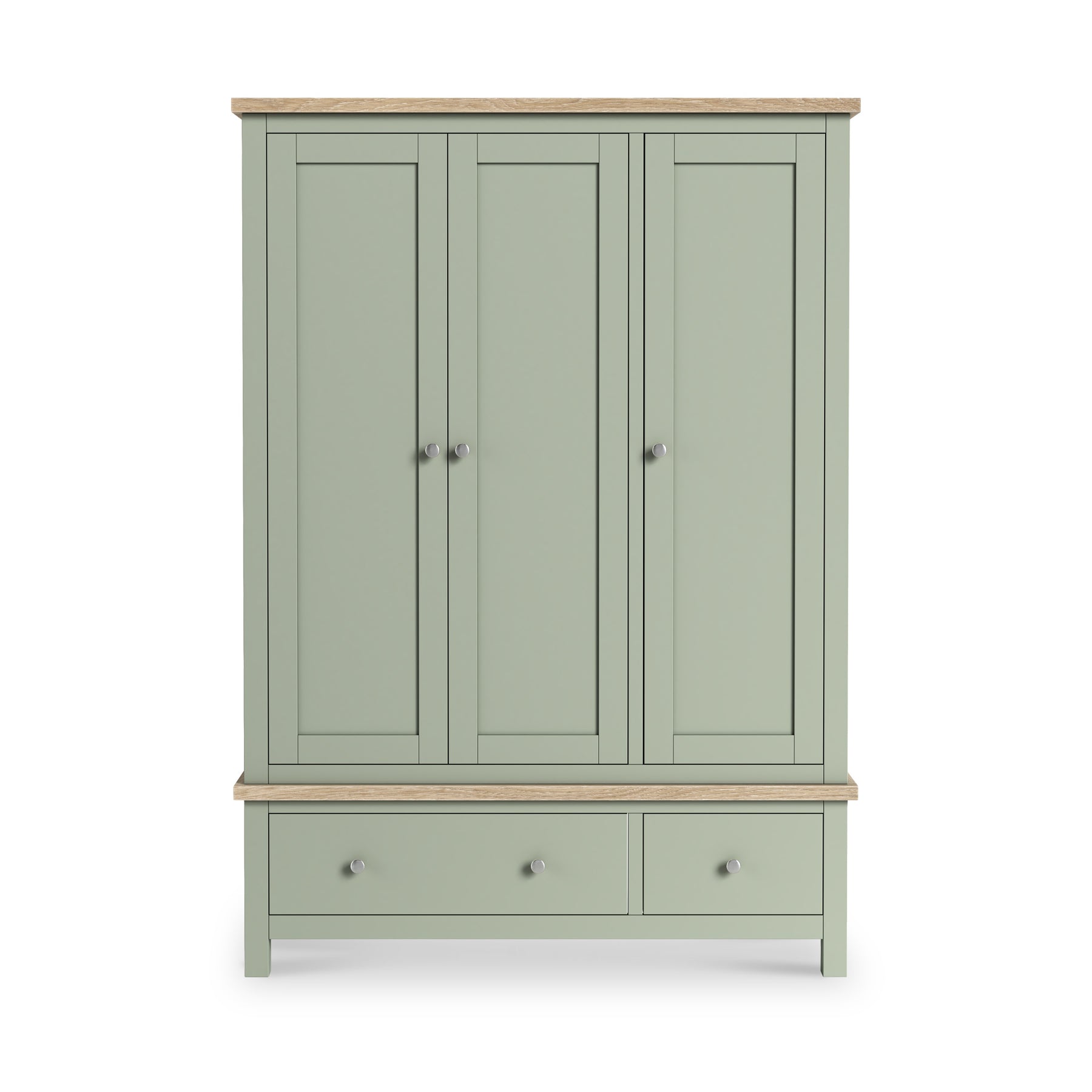 Farrow Triple Wardrobe Washed Oak Sage from Roseland Furniture