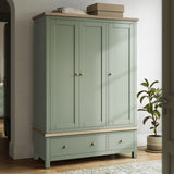 Farrow Triple Wardrobe Washed Oak Sage from Roseland Furniture