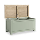 Farrow Blanket Box Washed Oak Sage from Roseland Furniture