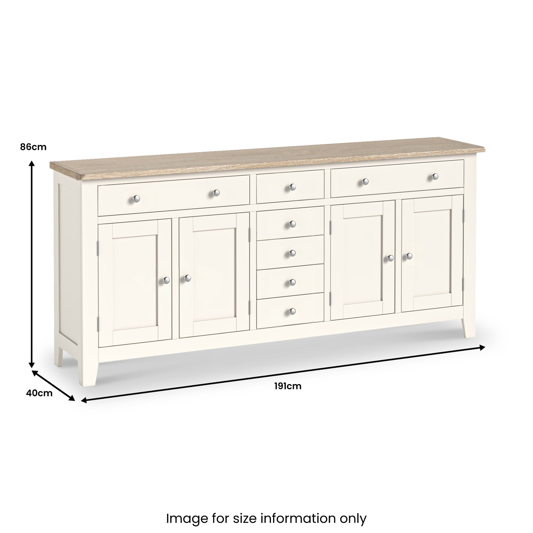 Bramley Extra Large Sideboard from Roseland Furniture
