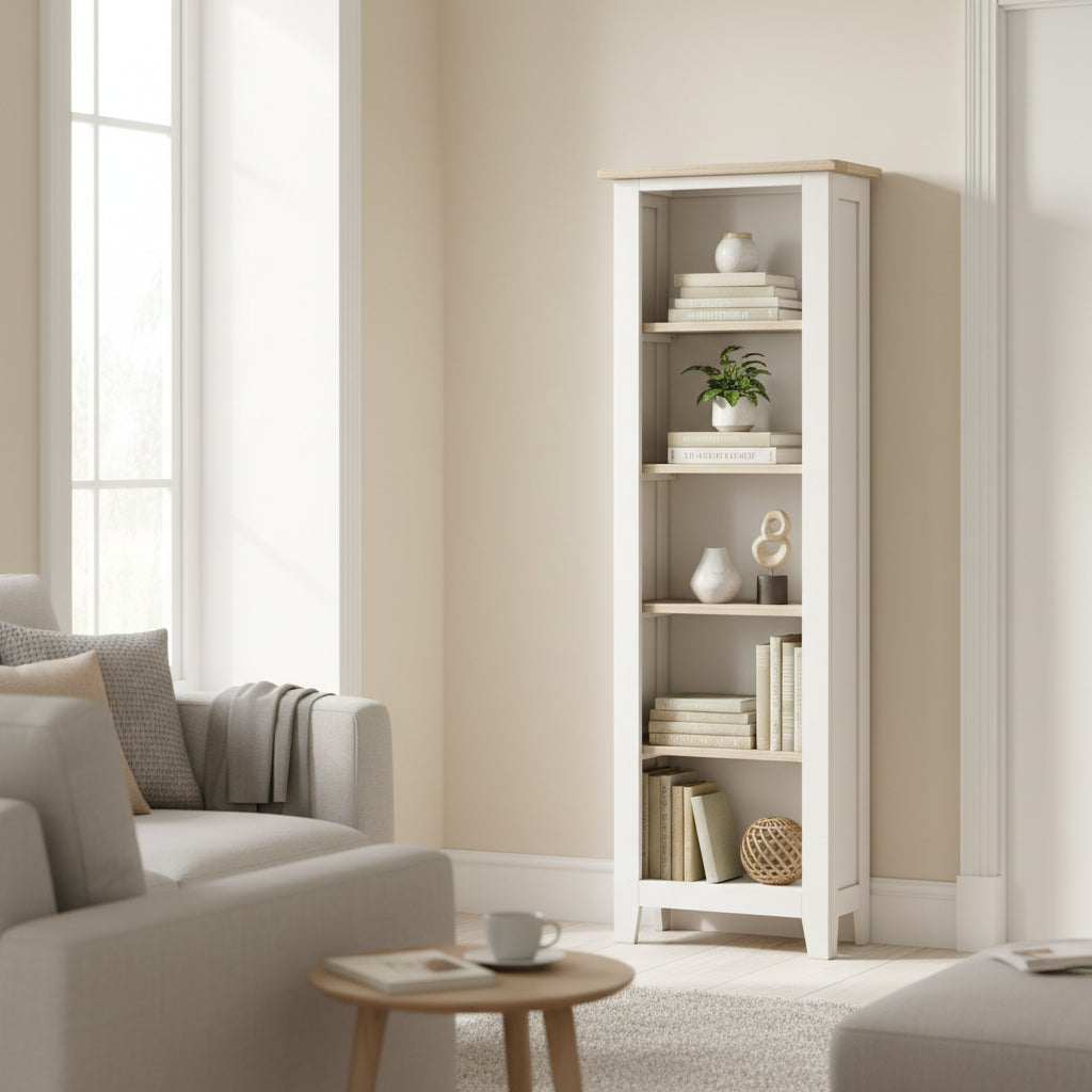 Bramley Slim Bookcase from Roseland Furniture