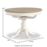 Bramley 110-140cm Extendable Round Dining Table from Roseland Furniture