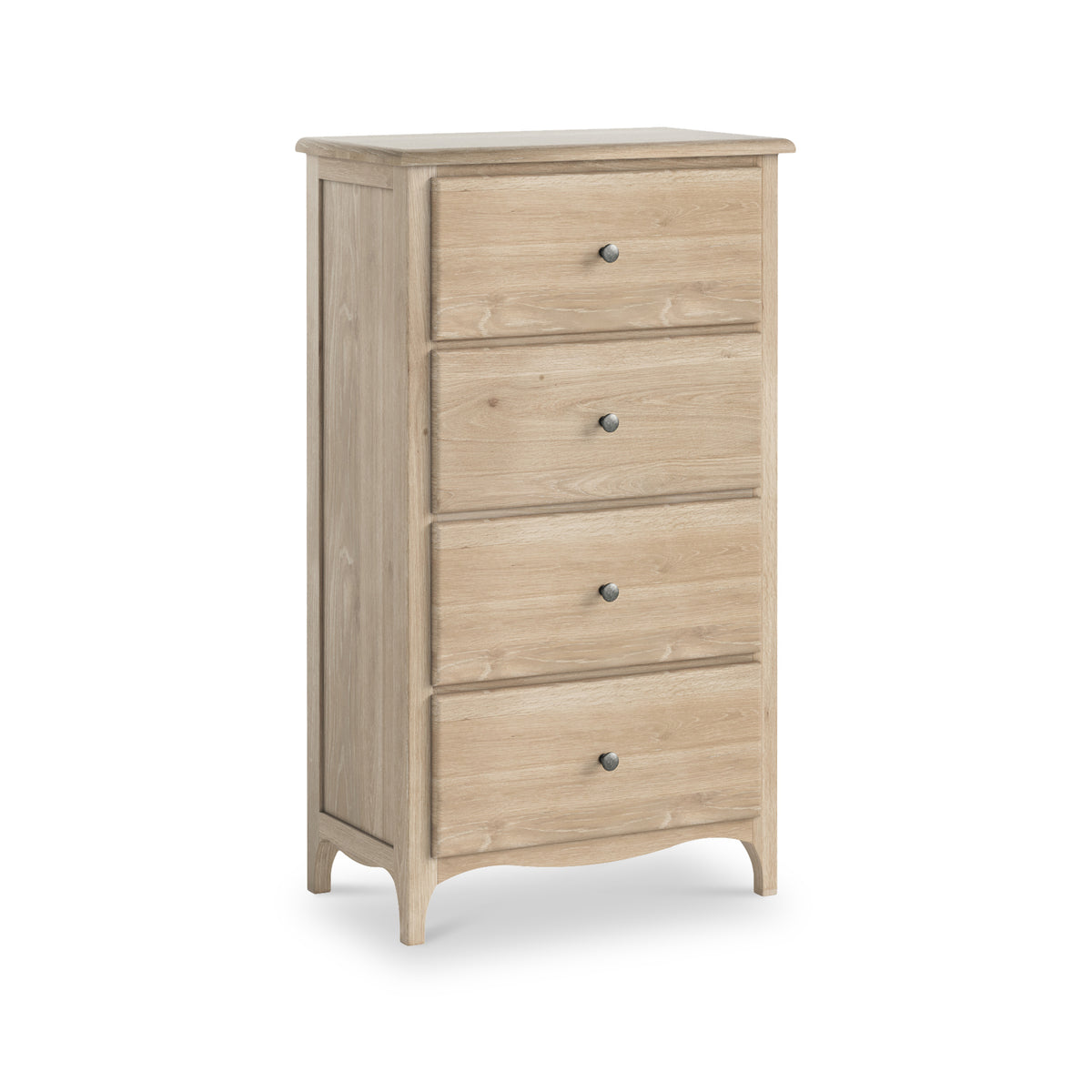 Celine Washed Oak XL 4 Drawer Tallboy Chest from Roseland Furniture
