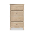 Celine Washed Oak XL 4 Drawer Tallboy Chest from Roseland Furniture