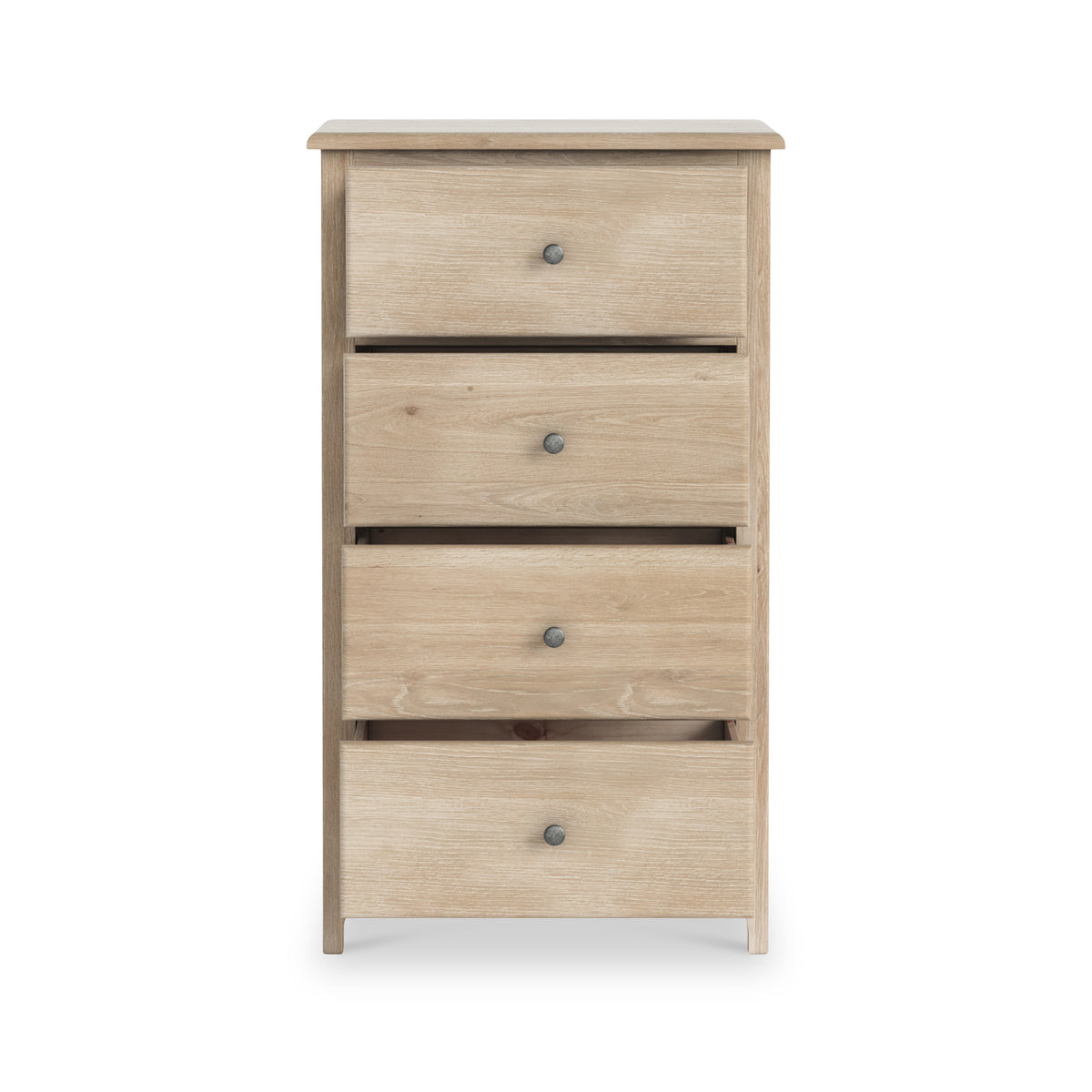 Celine Washed Oak XL 4 Drawer Tallboy Chest from Roseland Furniture