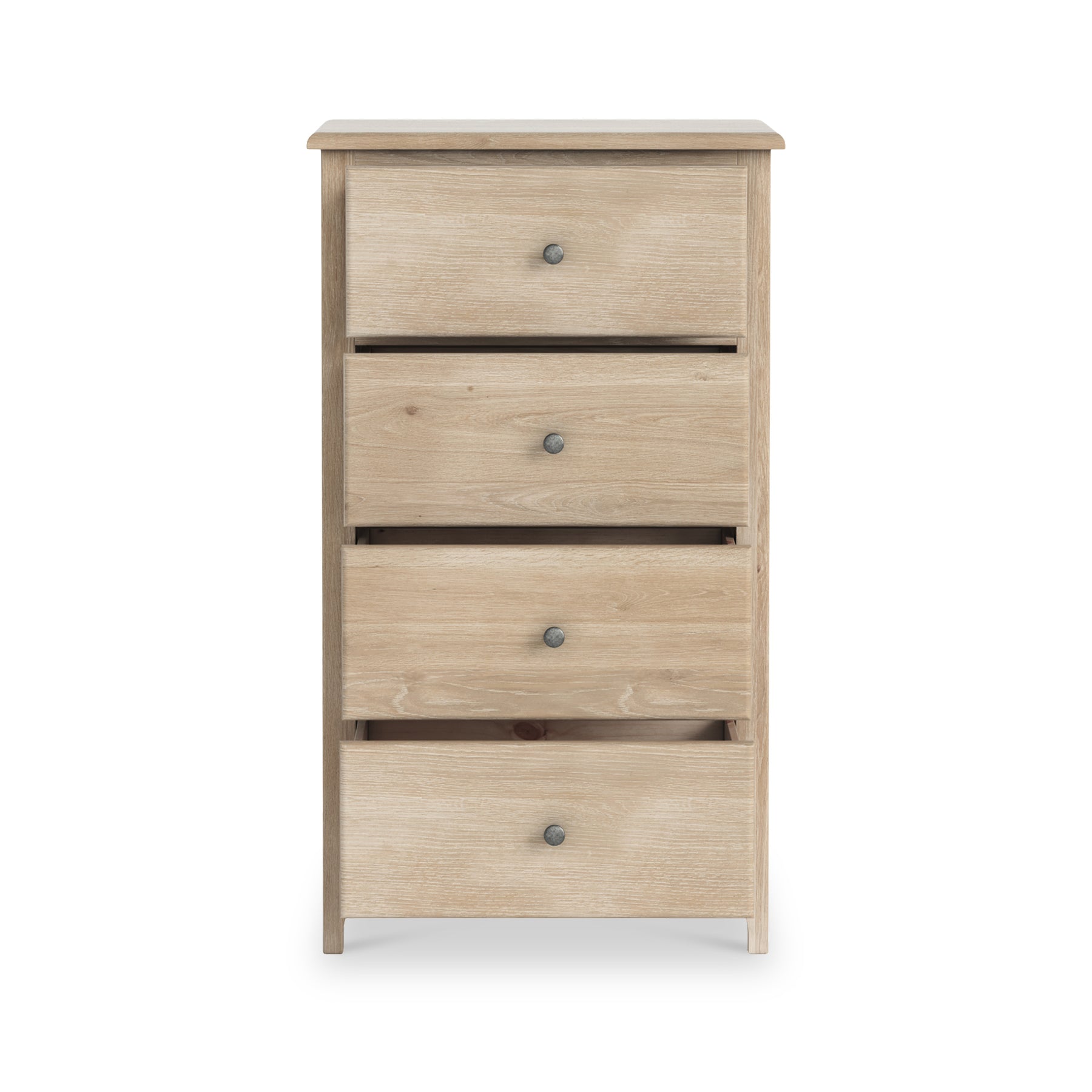 Celine Washed Oak XL 4 Drawer Tallboy Chest from Roseland Furniture