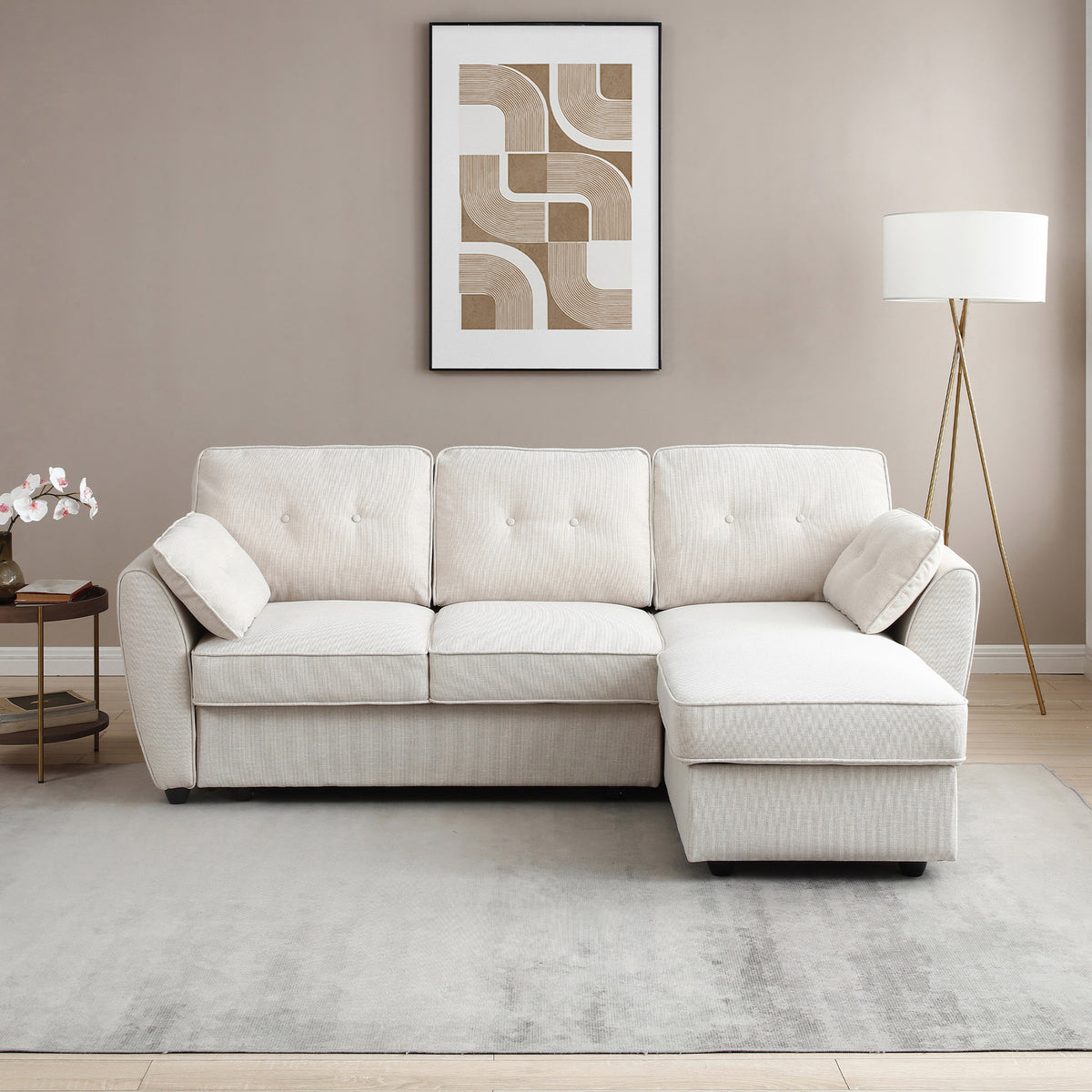 Willette Natural Corner Sofa Bed