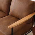 Harlem Brown Faux Leather 2 Seater Sofa