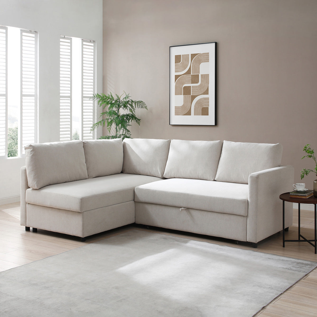 Bourton Natural Corner Sofabed