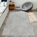 Avery Soft Abstract Curve Design Rug from Roseland Furniture