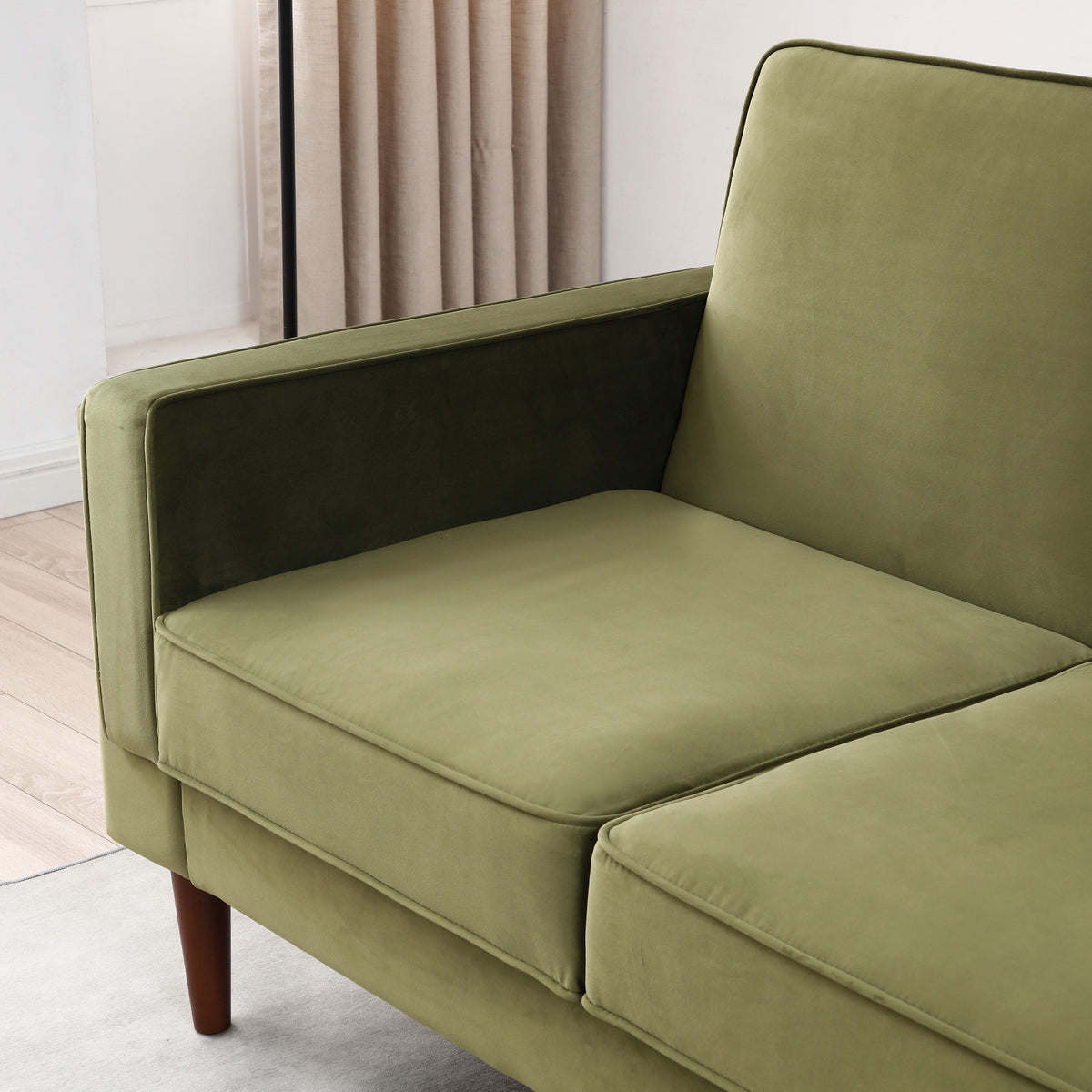 Stroud Olive 3 Seater Velvet Sofabed