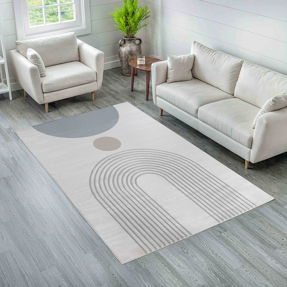 Waver Abstract Curve Design Rug from Roseland Furniture