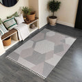 Vernell Flat and Loop Design Tassled Rug from Roseland Furniture