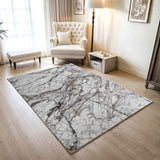 Auric Metallic Marble Effect Rug from Roseland Furniture