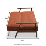 Frazier Button Back Sofa Bed Burnt Orange from Roseland Furniture