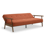 Frazier Button Back Sofa Bed Burnt Orange from Roseland Furniture