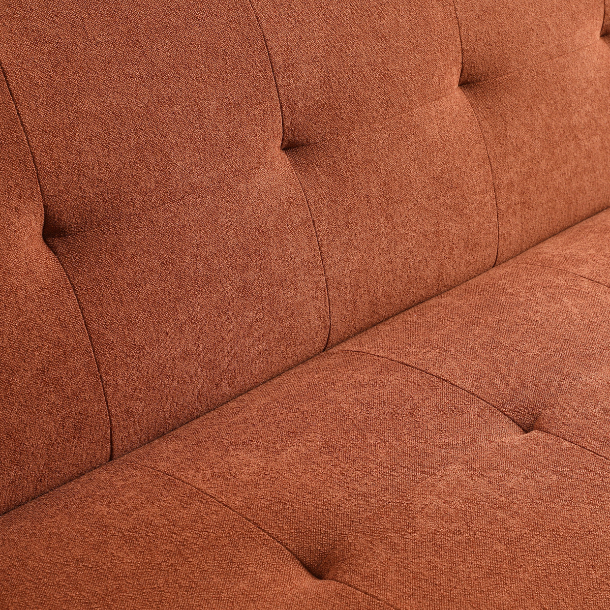 Frazier Button Back Sofa Bed Burnt Orange from Roseland Furniture