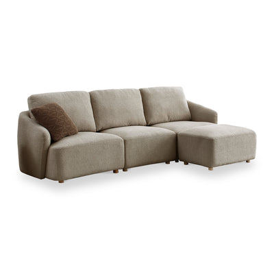 Fairfax Boucle 3 Seater Modular Sofa with Footstool